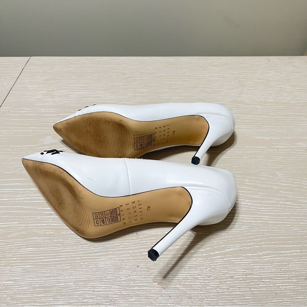 White House Black Market Olivia Ecru Black Size 7 - Picture 6 of 7
